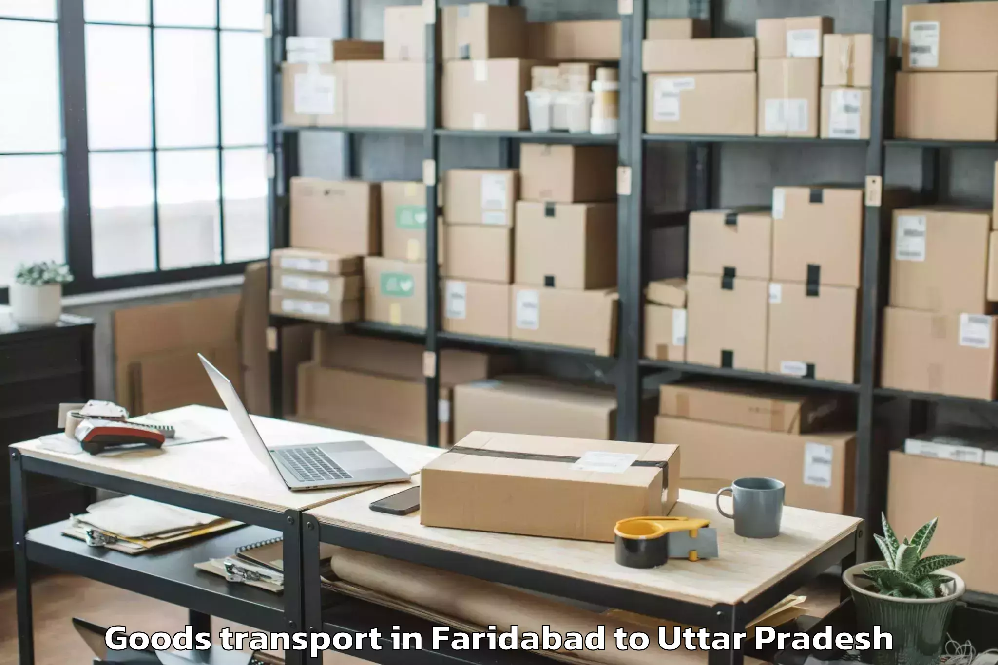 Book Faridabad to Bhongaon Goods Transport